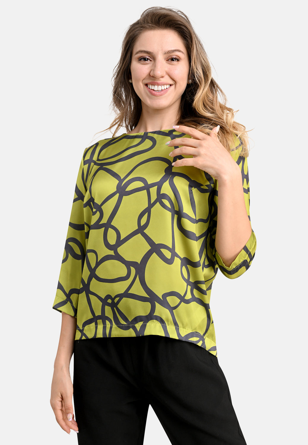 23501 Blouse Flying - 05/lime-anthra