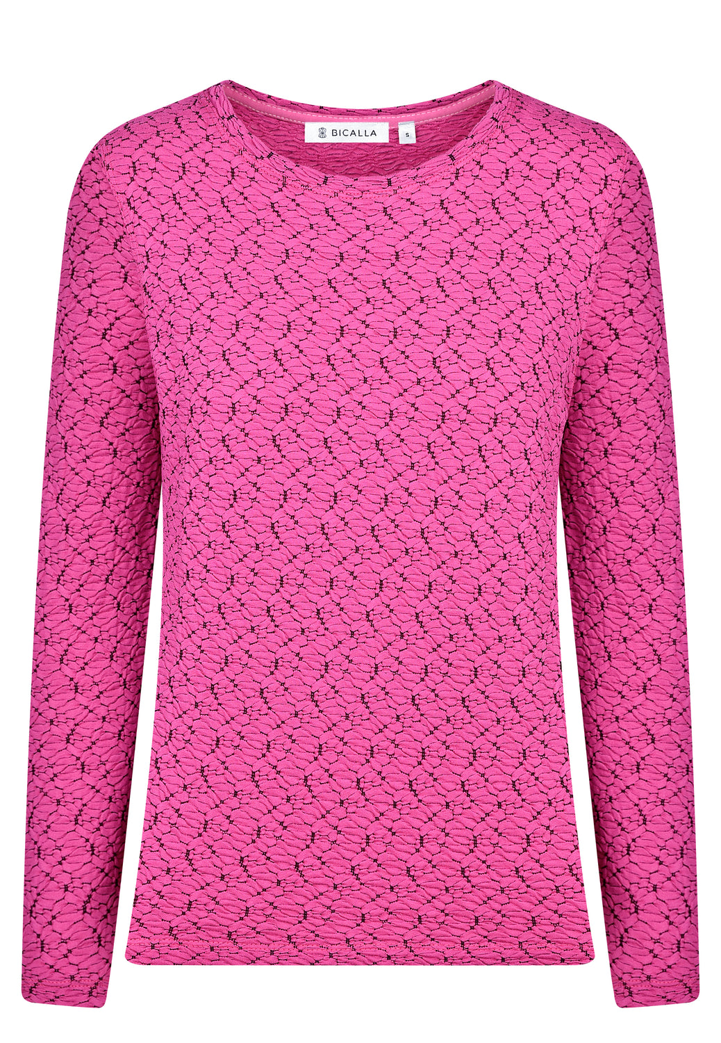 23506 Shirt Bubble Jacq - 09/pink-black