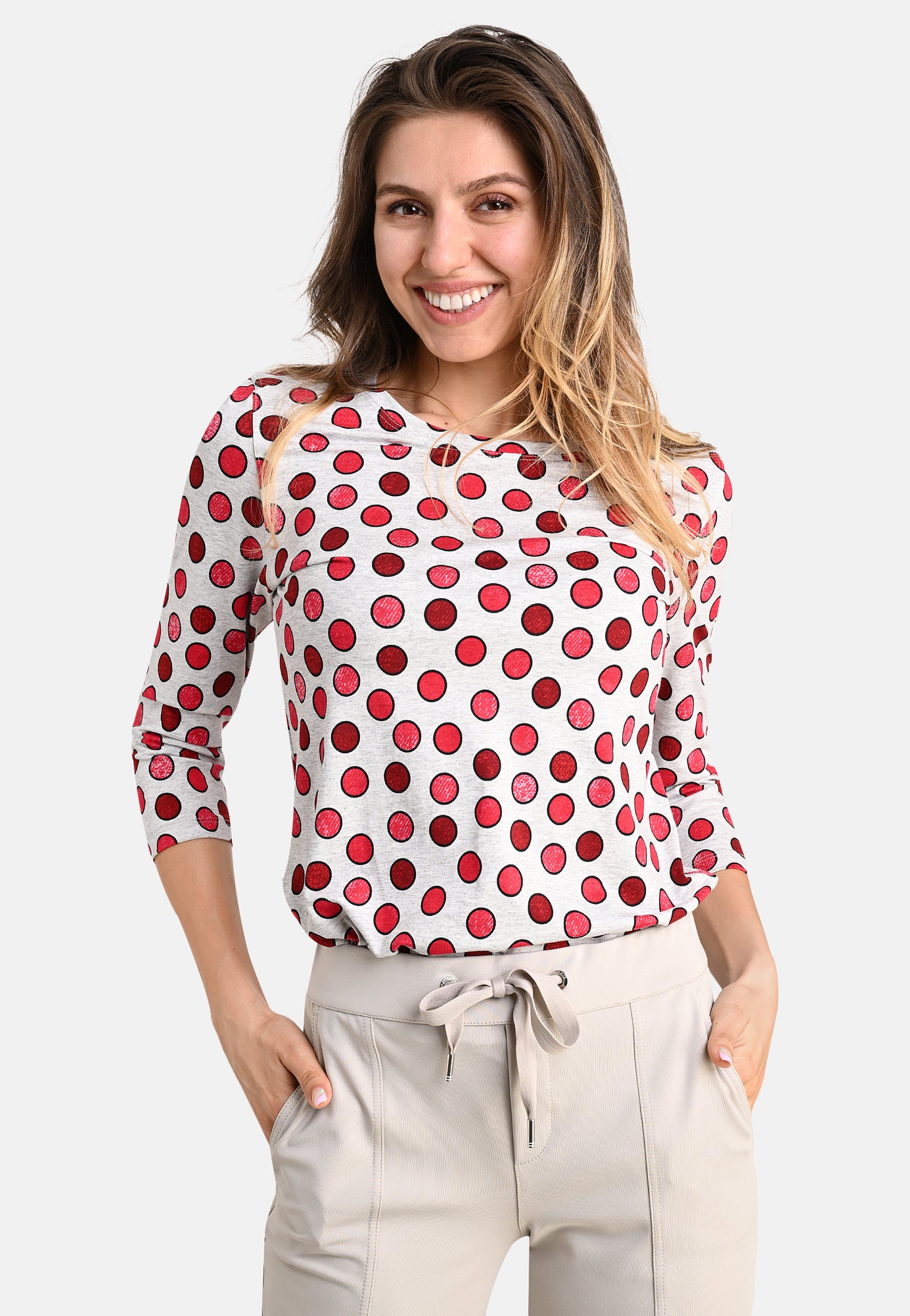 23519 Shirt Silver Dots - 06/silver-red