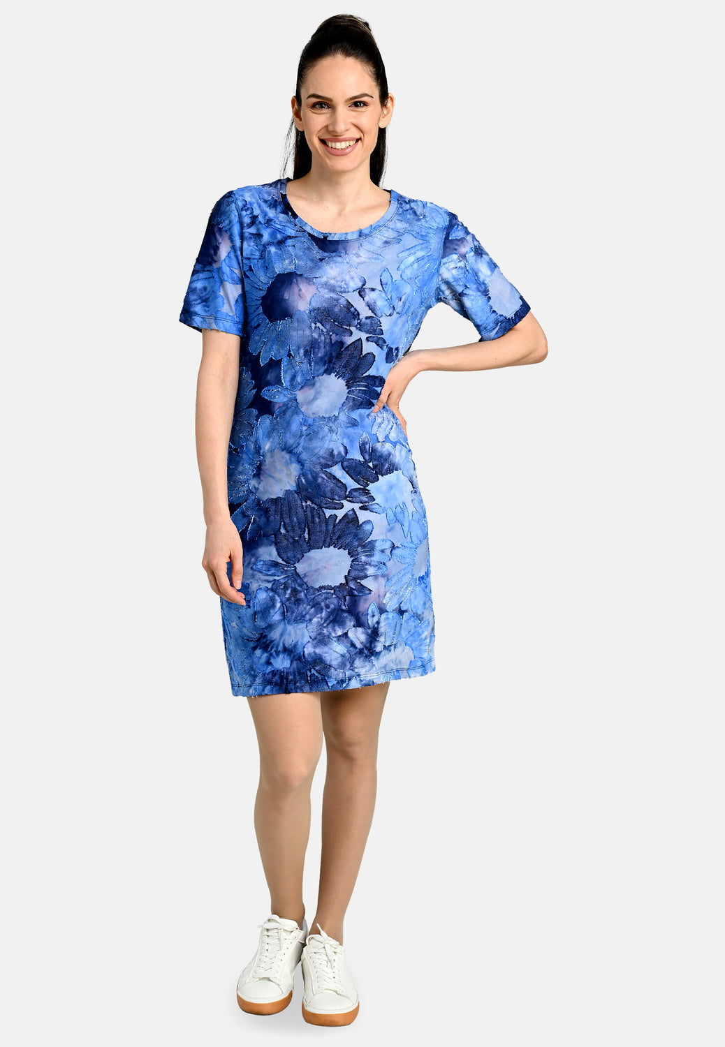 24251 Dress T&D Flowers - 10/blue