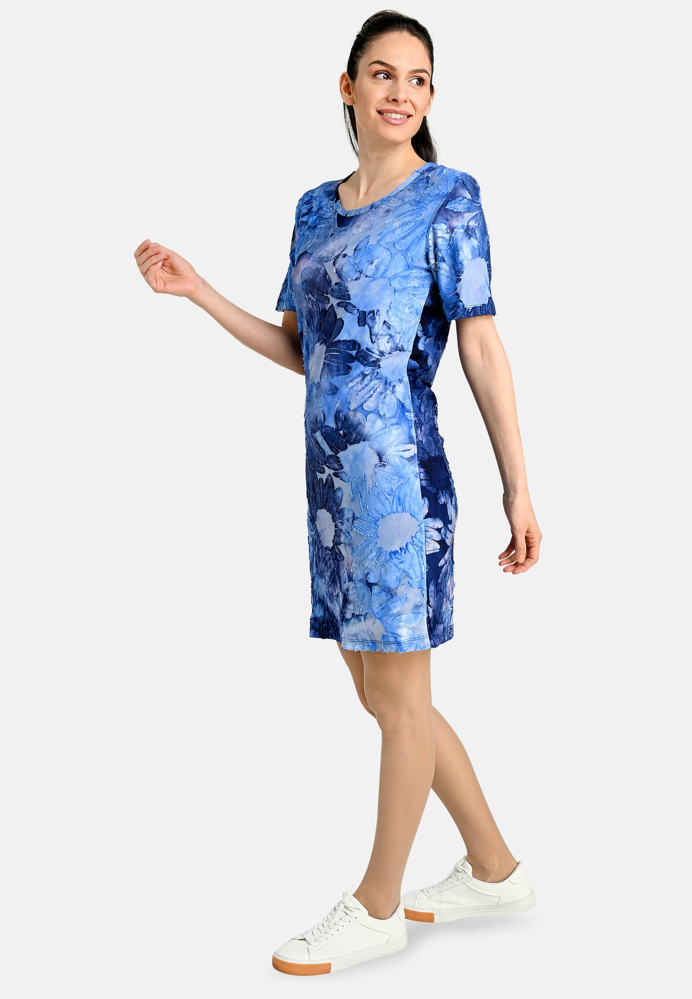 24251 Dress T&D Flowers - 10/blue