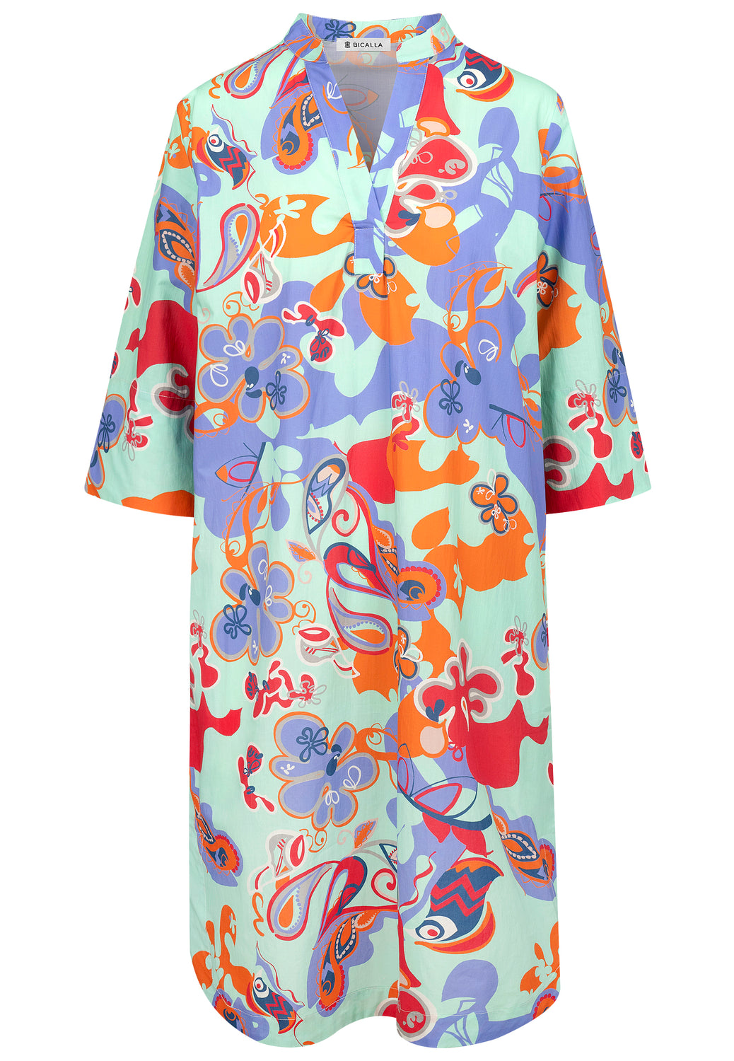 24265 Dress Tunic Print - 13/turquoise
